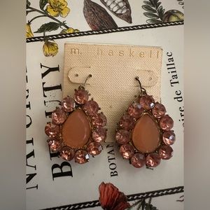 Vintage pink Rhinestone Earrings